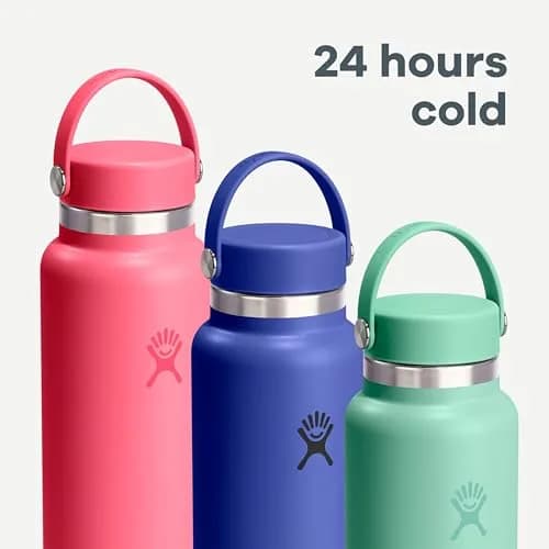 Hydro Flask Wide Mouth Water Bottle 20 oz (591 mL) | Insulated Stainless Steel, Cloud Pink thumbnail 7
