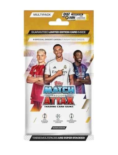 Topps Match Attax UEFA Trading Cards 2025/26 Multipack | 18 Cards, 6 Limited Edition, UEFA Champions League & Europa League thumbnail 1