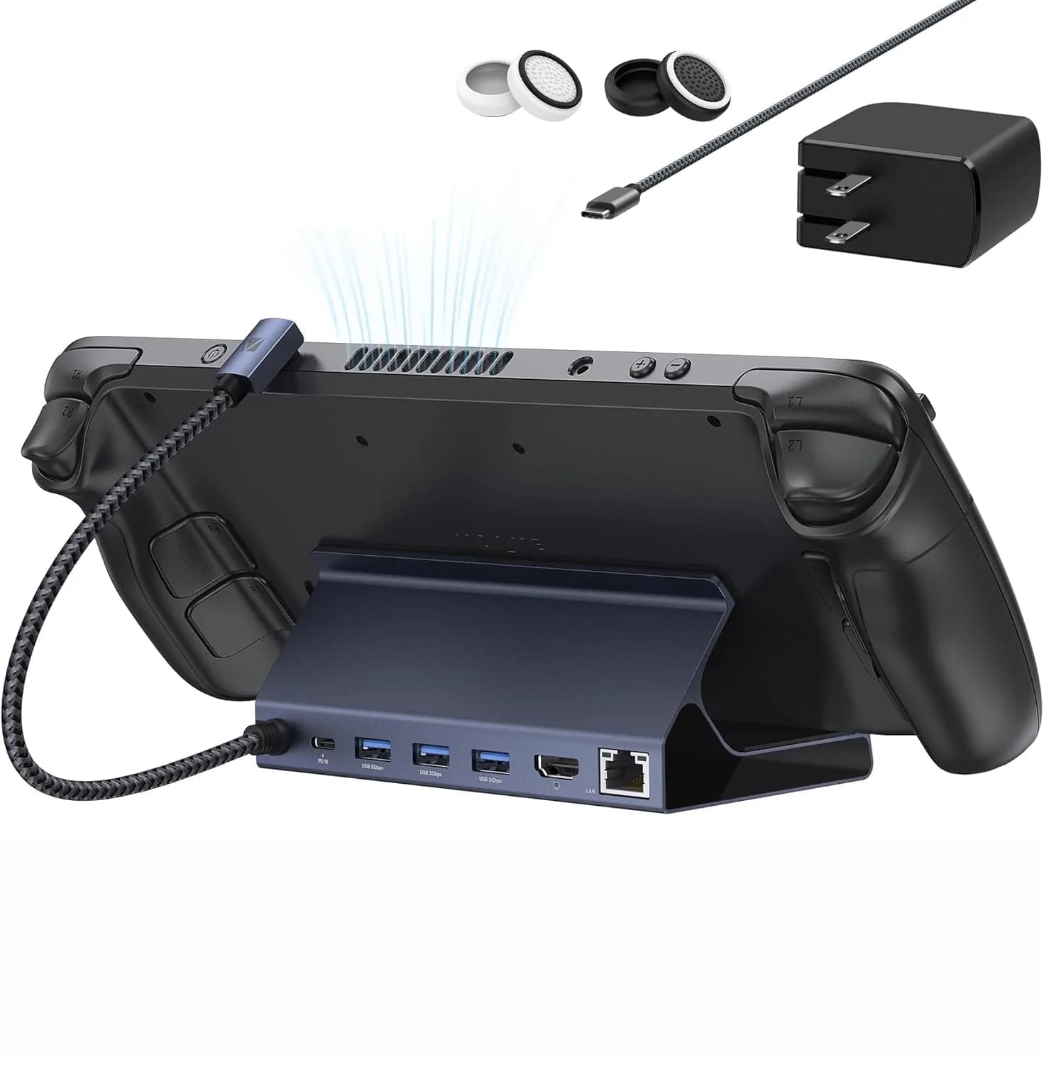 IVANKY 8-in-1 Docking Station for Steam Deck & ROG Ally 4K@144Hz | 65W PD Charger Included — 8-in-1