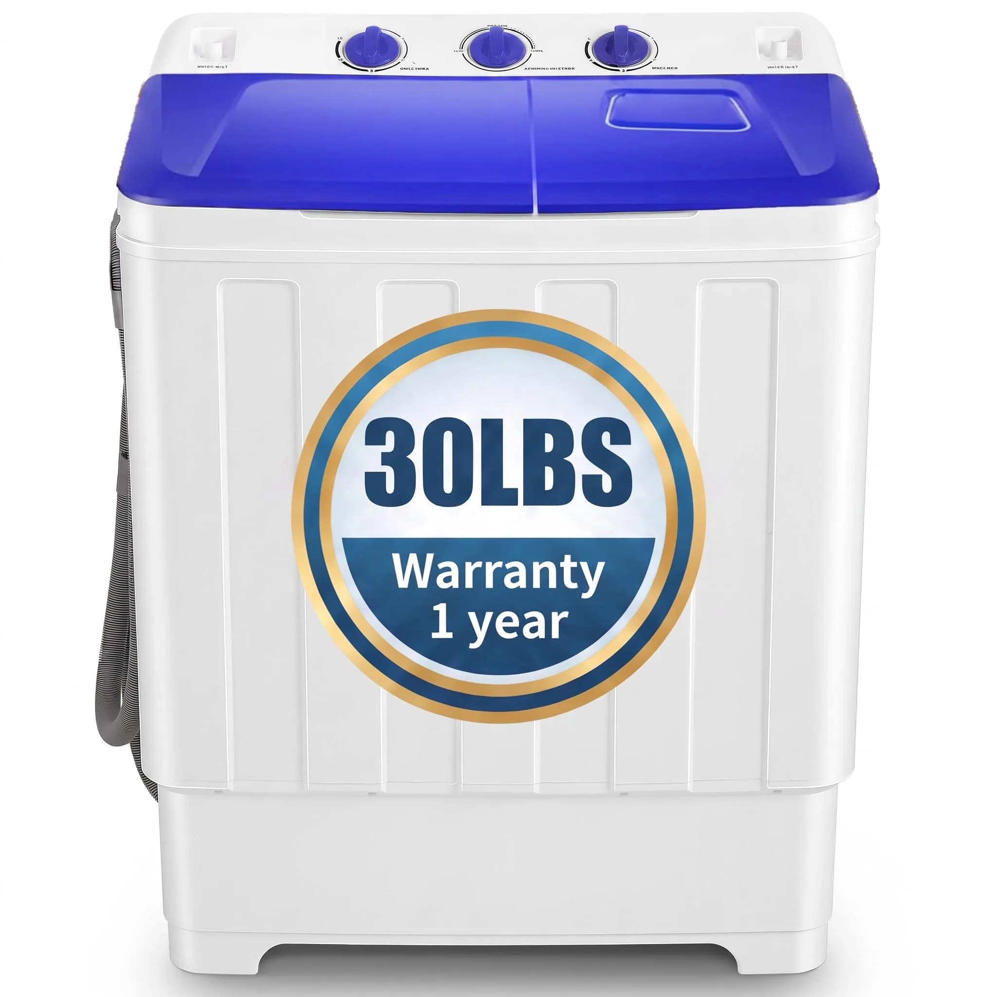 Nictemaw Portable Washing Machine, 30Lbs Capacity Twin Tub with Drain Pump | Compact Laundry for Apartments & RVs - main product image