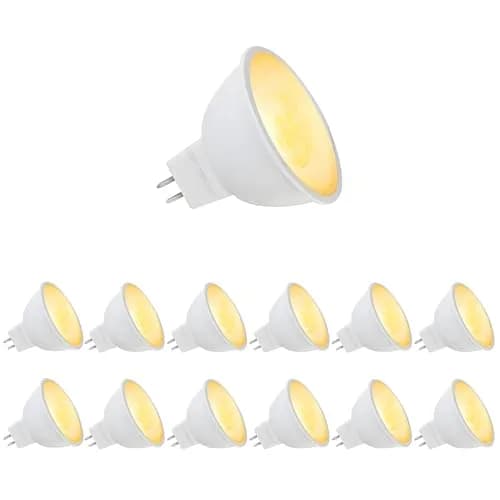 Makergroup MR16 LED Landscape Spotlight Bulbs 3W GU5.3 12V Warm White 2700K-3000K 12-Pack | Outdoor Garden Yard Lights thumbnail 1