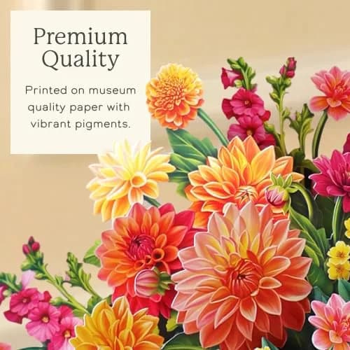 Freshcut Paper Dahlia Sunrise 3D Pop Up Card 14.5 Inch | Greeting Card for Birthdays, Mother's Day, Thank You, Gifts for Mom thumbnail 9