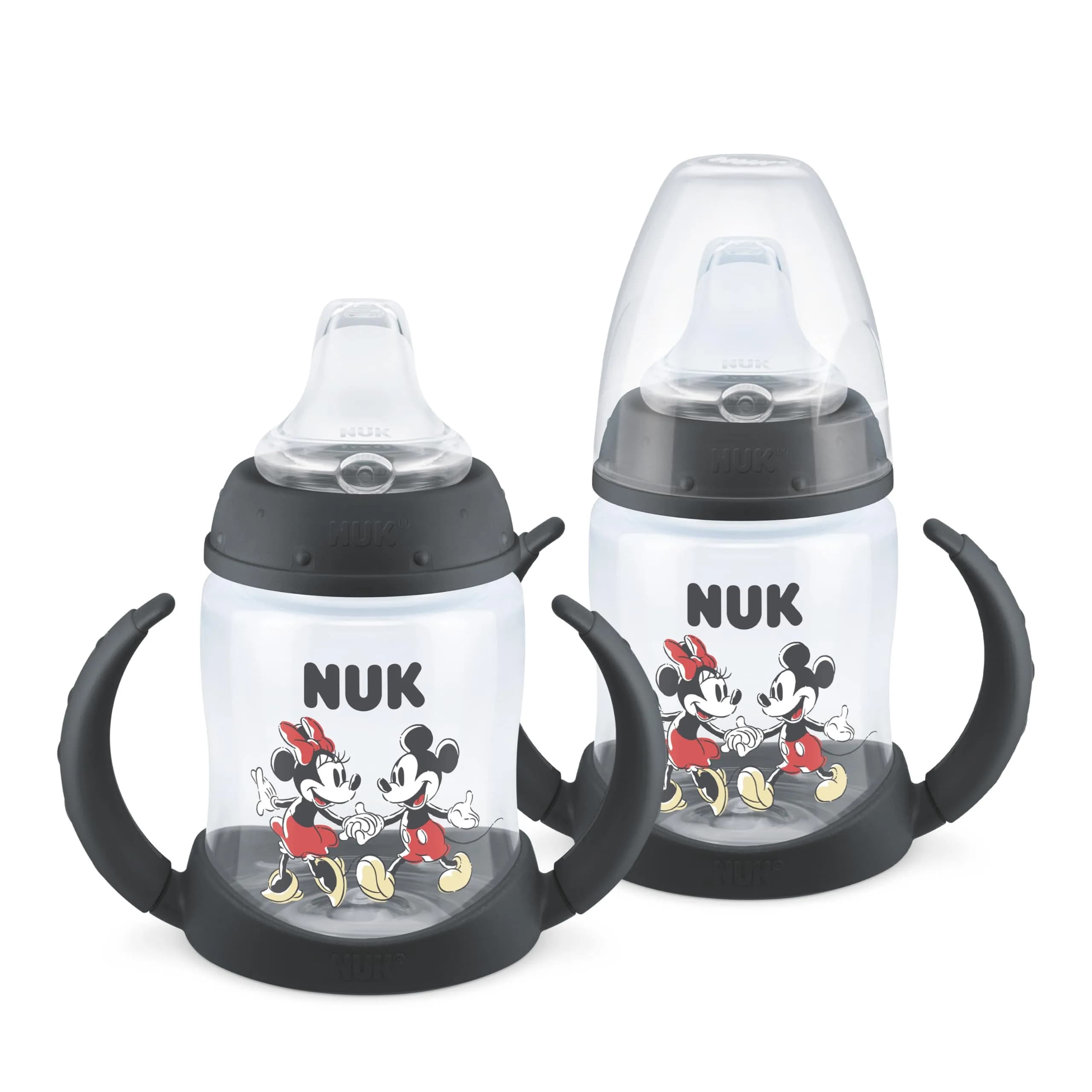 NUK Learner Cup Ms. Rachel 5oz (148ml) 2 Pack | Spill-Proof Soft Spout Transition Sippy Cup for Babies 6+ Months — Mickey & Minnie / Disney