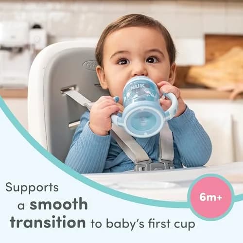 NUK First Choice Mickey Mouse Learner Cup 148ml (5oz) 2-Pack | Spill-Proof Soft Spout for Babies 6+ Months thumbnail 2