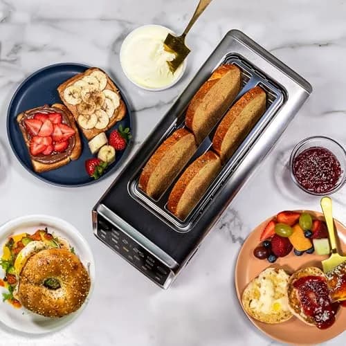 Nostalgia Inspirex Touch Screen Toaster - 4 Slice, White | 5 Bread Types & 6 Browning Levels thumbnail 6