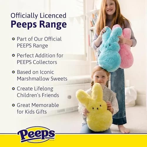 Animal Adventure 15" Shaggy Purple Bunny Peeps Plush | Huggable Ultra Soft Buddy Toy (37.5 cm) thumbnail 2