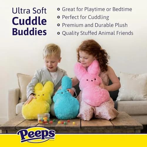 Animal Adventure 15" Shaggy Purple Bunny Peeps Plush | Huggable Ultra Soft Buddy Toy (37.5 cm) thumbnail 3