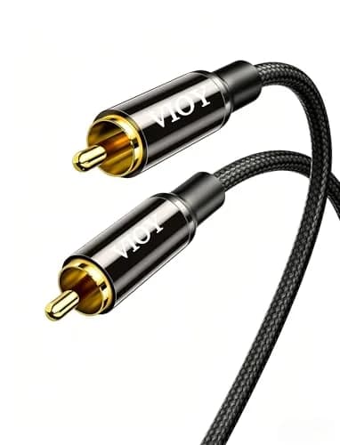 VIOY Coaxial Digital Audio Cable 50 FT | RCA Male to Male Subwoofer Cable for Home Theater thumbnail 1