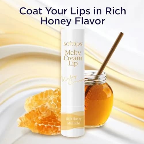 SoftLips Melty Cream Lip Balm Honey Flavor | Hydrating, Long-Lasting Moisture for Dry, Chapped Lips thumbnail 5