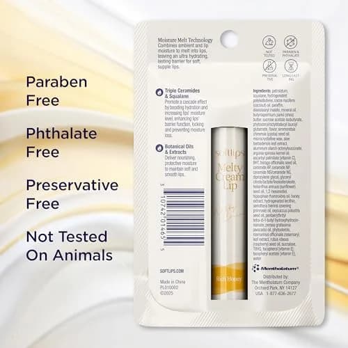 SoftLips Melty Cream Lip Balm Honey Flavor | Hydrating, Long-Lasting Moisture for Dry, Chapped Lips thumbnail 6
