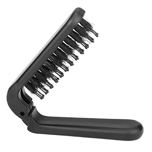 Ancable Folding Hair Brush, Mini Boar Bristle Detangling Brush with Nylon Bristles, 3-Pack Black | Travel-Ready Hair Care thumbnail 1