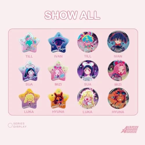 YJacuing Alien Stage Rabbit Series Blind Box Special Shape Button Pin (Single Pack, 2.5 x 2.5 x 0.2 inches) thumbnail 2