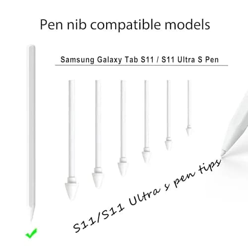 NWANTF Replacement Metal & Plastic Nibs for Samsung Galaxy Tab S11/S11 Ultra S Pen | Durable, Precise, Support Tilt & Pressure Sensitivity thumbnail 2