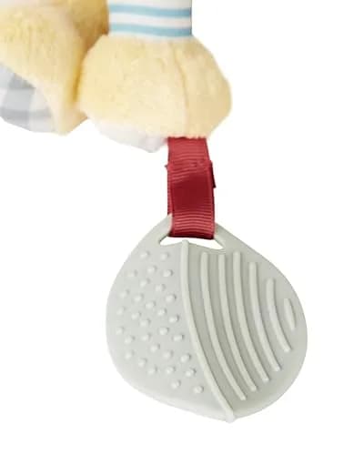 Skip Hop Bandana Buddies Soft Textured Baby Activity and Teething Toy with Rattles, Crinkle Sounds, Squeaker and Mirror, Lion, 7.5L x 4W x 9.5H in (19cm x 10cm x 24cm) thumbnail 2