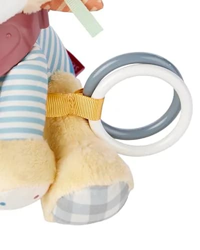 Skip Hop Bandana Buddies Soft Textured Baby Activity and Teething Toy with Rattles, Crinkle Sounds, Squeaker and Mirror, Lion, 7.5L x 4W x 9.5H in (19cm x 10cm x 24cm) thumbnail 3