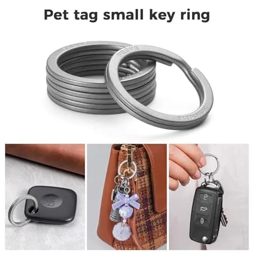 FEGVE TC4 Titanium Small Split Key Rings, Jump Rings for Keys Jewelry DIY | Corrosion-Resistant & Lightweight thumbnail 6
