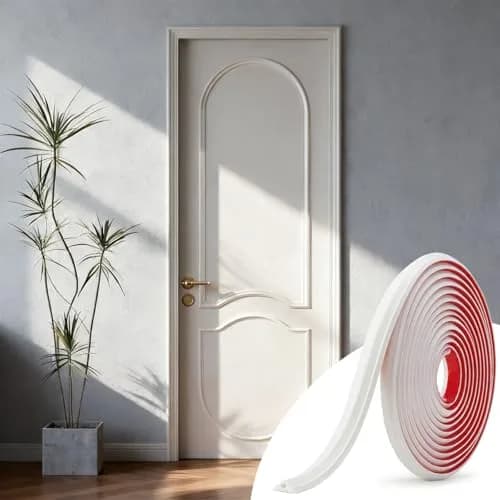 JSIWOTH 20ft (6.1m) Flexible Peel and Stick Wall Molding Trim | White TPE Self-Adhesive Decorative Border for Walls, Mirrors, Cabinets thumbnail 1
