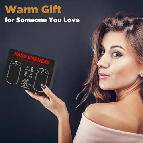 Lerat 2 Pack Rechargeable Hand Warmers 7.6cm x 4.6cm x 2cm | Portable Electric Pocket Heater for Winter Sports thumbnail 6