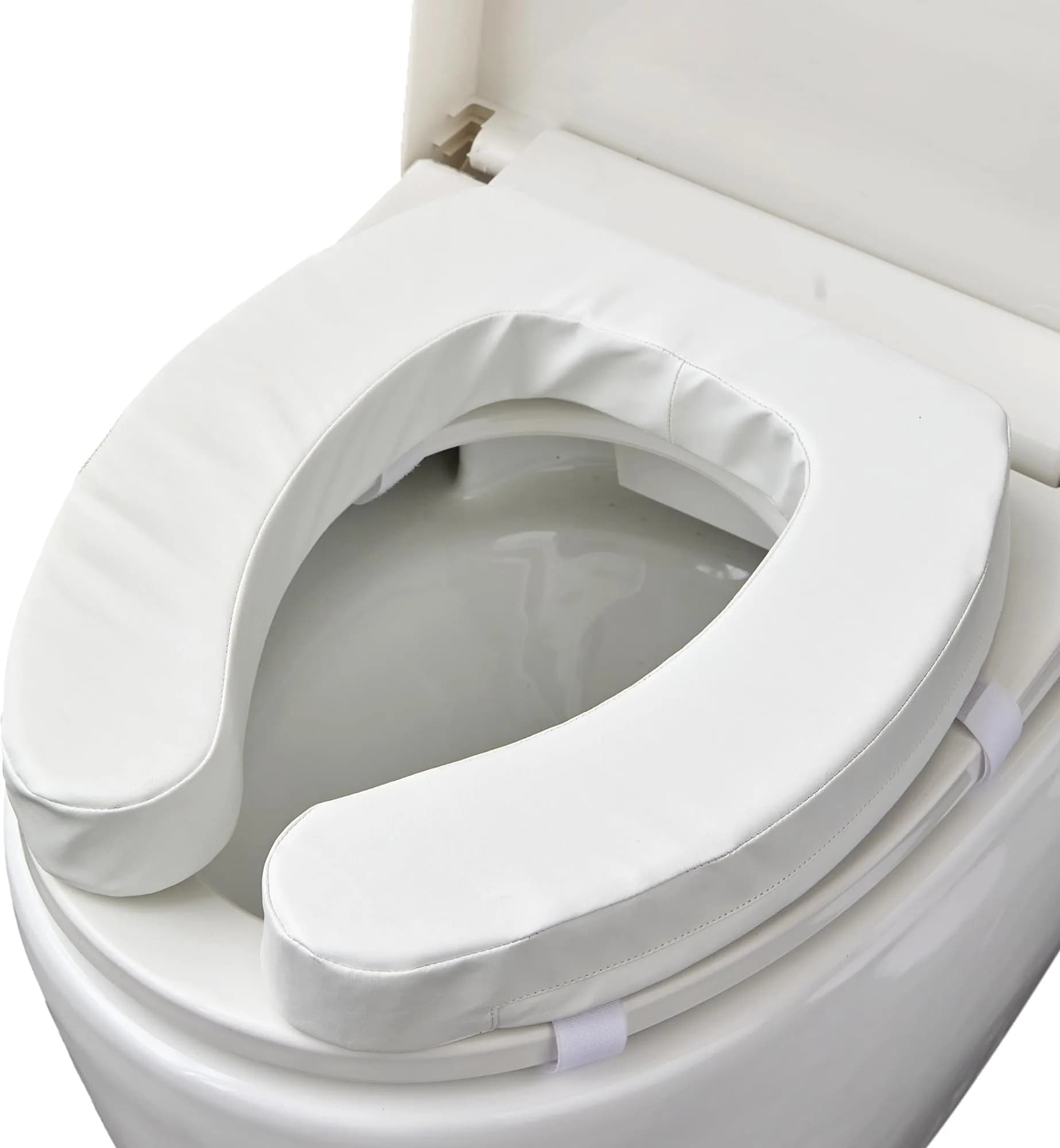 PAZ WEAN Padded Raised Toilet Seat Riser with Soft Foam Cushion for Seniors and Post-Surgery Recovery, 2 Inches Height