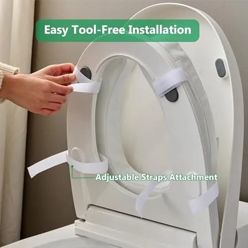 PAZ WEAN Padded Raised Toilet Seat Riser with Soft Foam Cushion for Seniors and Post-Surgery Recovery, 2 Inches Height thumbnail 4