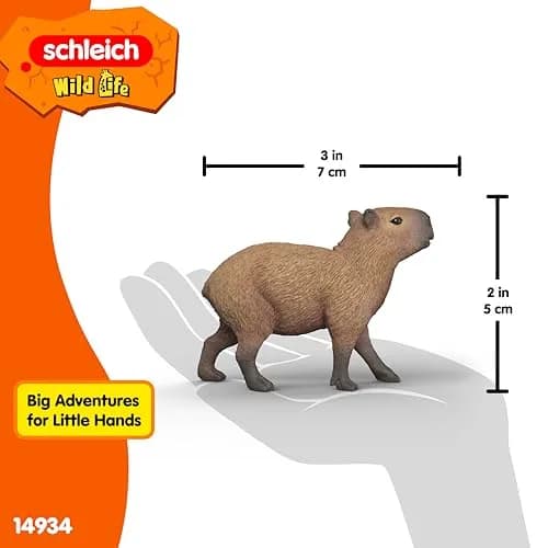 Schleich Capybara Toy Figurine 5.9cm (2.3in) | Realistic Wild Life Animal for Kids Ages 3+ thumbnail 5