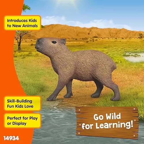 Schleich Capybara Toy Figurine 5.9cm (2.3in) | Realistic Wild Life Animal for Kids Ages 3+ thumbnail 6