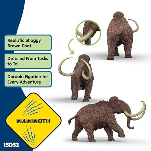 Schleich Dinosaurs - Wooly Mammoth Toy Figurine - Kids Ages 4+ | Realistic Dinosaur Model thumbnail 2