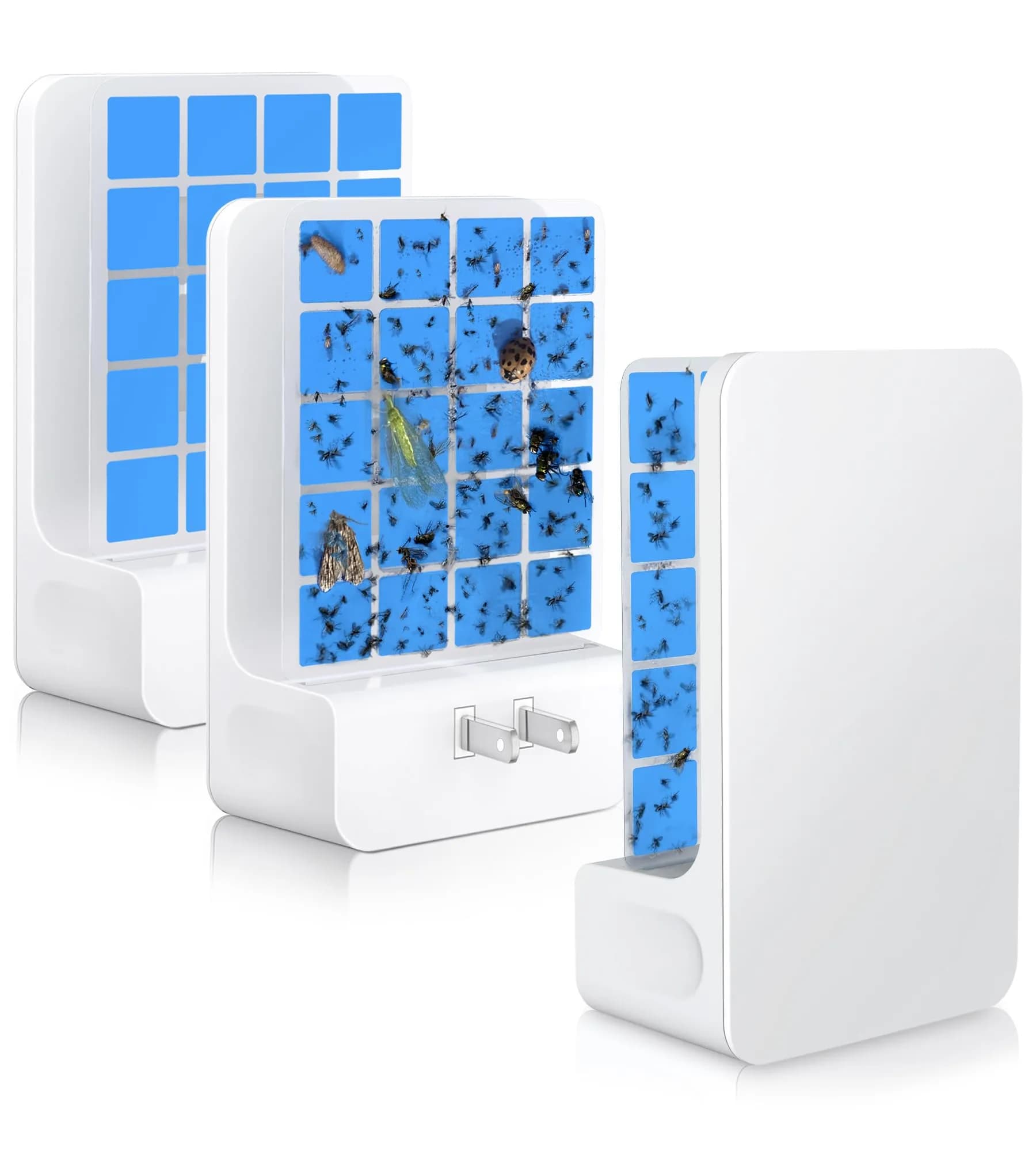 WowCatch Advanced Double-Sided Indoor Fly Trap for Home, Plug-in 5-Way UV Light | 2 Devices + 8 Refills - main product image