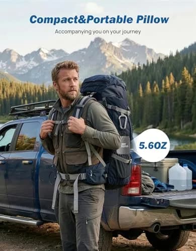 JOYTUTUS Inflatable Camping Pillow Ultralight for Travel, Camping, Hiking | Ergonomic Neck & Lumbar Support thumbnail 4