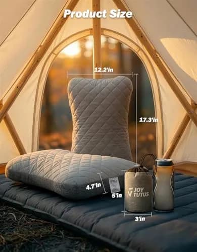 JOYTUTUS Inflatable Camping Pillow Ultralight for Travel, Camping, Hiking | Ergonomic Neck & Lumbar Support thumbnail 7