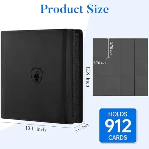 Fabmaker 12 Pocket Trading Card Binder for 912 Cards | Teal PU Cover Album thumbnail 6