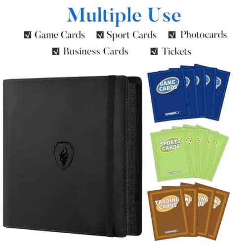 Fabmaker 12 Pocket Trading Card Binder for 912 Cards, Dark Green | Archival Safe & Superior Protection thumbnail 5