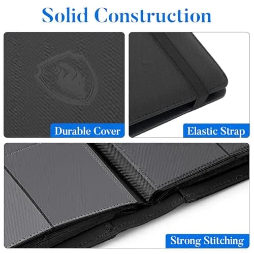 Fabmaker 12 Pocket Trading Card Binder for 912 Cards, Dark Green | Archival Safe & Superior Protection thumbnail 2