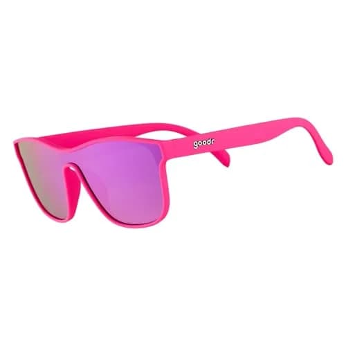 goodr See You at the Party, Richter! Polarized Sunglasses | UV400 Protection, No Slip & Bounce (Medium, Pink) thumbnail 1