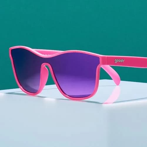 goodr See You at the Party, Richter! Polarized Sunglasses | UV400 Protection, No Slip & Bounce (Medium, Pink) thumbnail 5