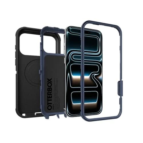 OtterBox Defender Series Case for iPhone 17 Pro Max - Rugged & Durable, Black Shadow (Black & Blue) | MagSafe Compatible thumbnail 5
