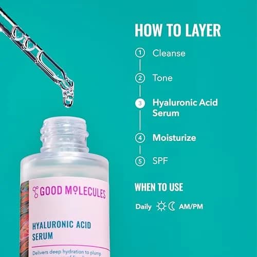 Good Molecules Hyaluronic Acid Serum for Face, 2.5 fl oz (74ml) Pack of 2 | Hydrates & Plumps Fine Lines thumbnail 5