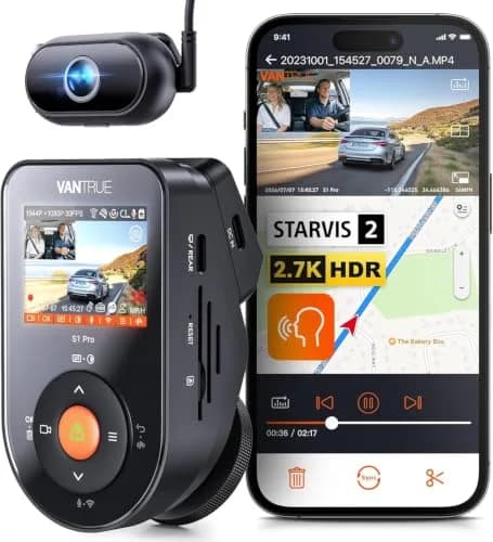 VANTRUE S1 Pro-2CH DMS 2.7K Dash Camera | STARVIS 2 Night Vision, ADAS, WiFi & GPS, 18M Warranty thumbnail 1