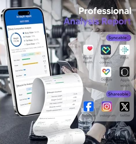 GE Smart Body Composition Analyzer Scale | 50+ Metrics, 8-Electrode Dual-Frequency Technology, 2.05 kg (4.5 lb) thumbnail 6