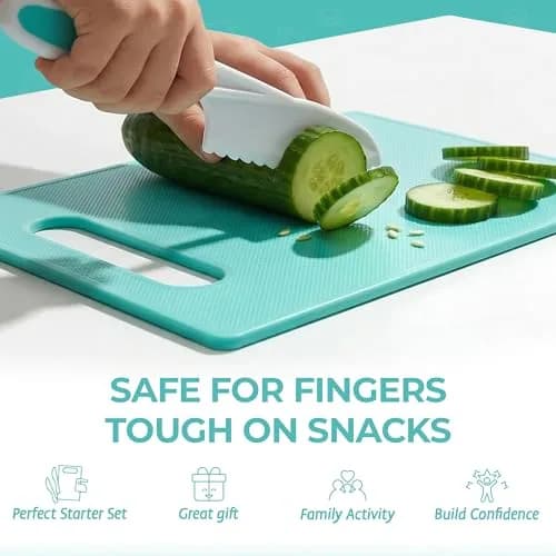 Tovla Jr. Kids Safe Knife Set for Real Cooking | Toddler Tools | Ages 4-12 | 5-Piece Set thumbnail 7