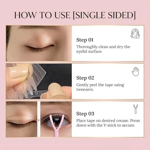 Eye Charm Magic Slim Double Eyelid Tape 150 Count | Invisible Strips for Hooded Monolid Correction thumbnail 6