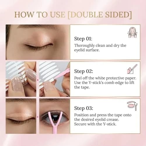 Eye Charm Magic Slim Double Eyelid Tape 150 Count | Invisible Strips for Hooded Monolid Correction thumbnail 7