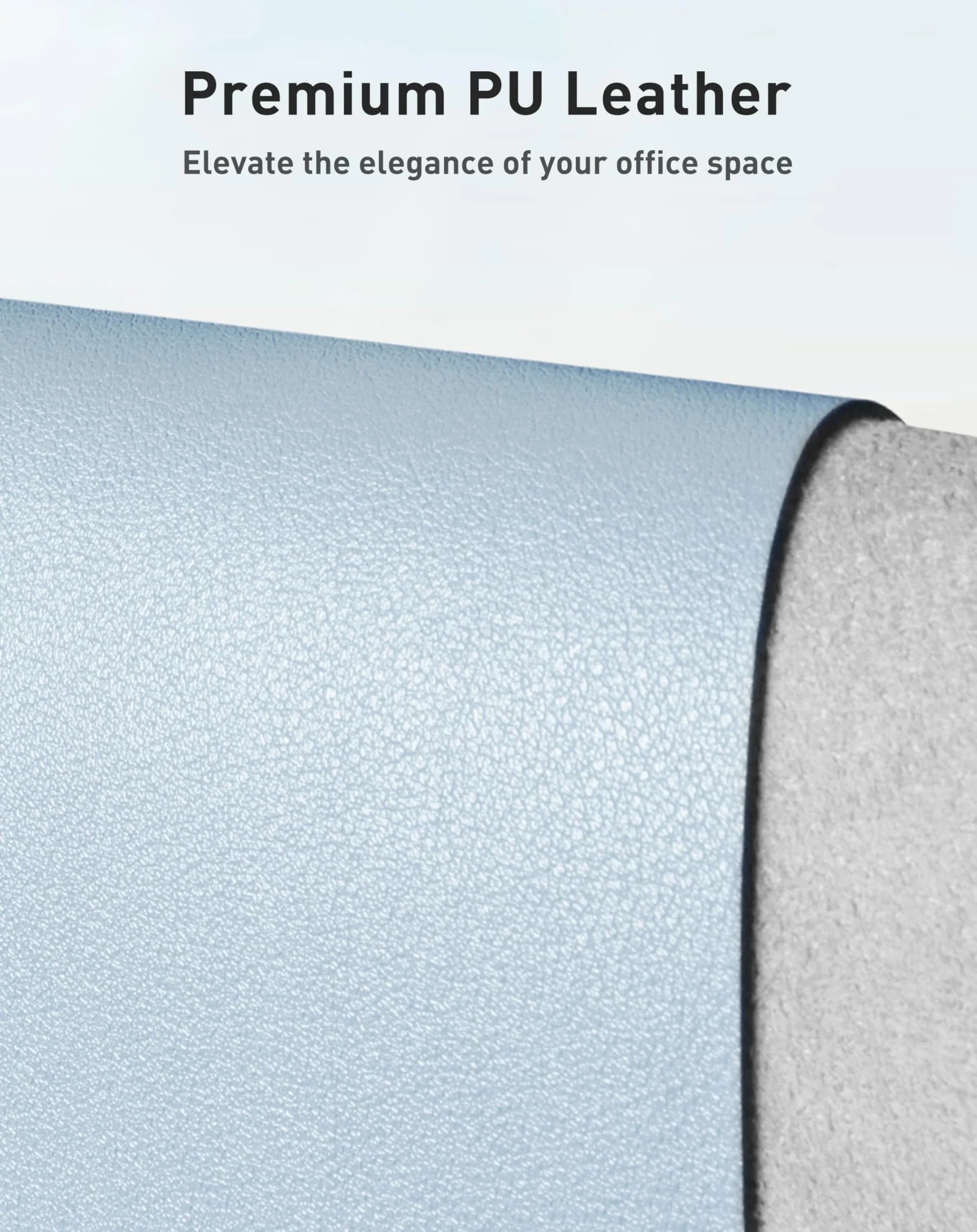 Aothia Faux Leather Desk Mat Baby Blue 42" x 17" | Protects Your Desk with Style thumbnail 2