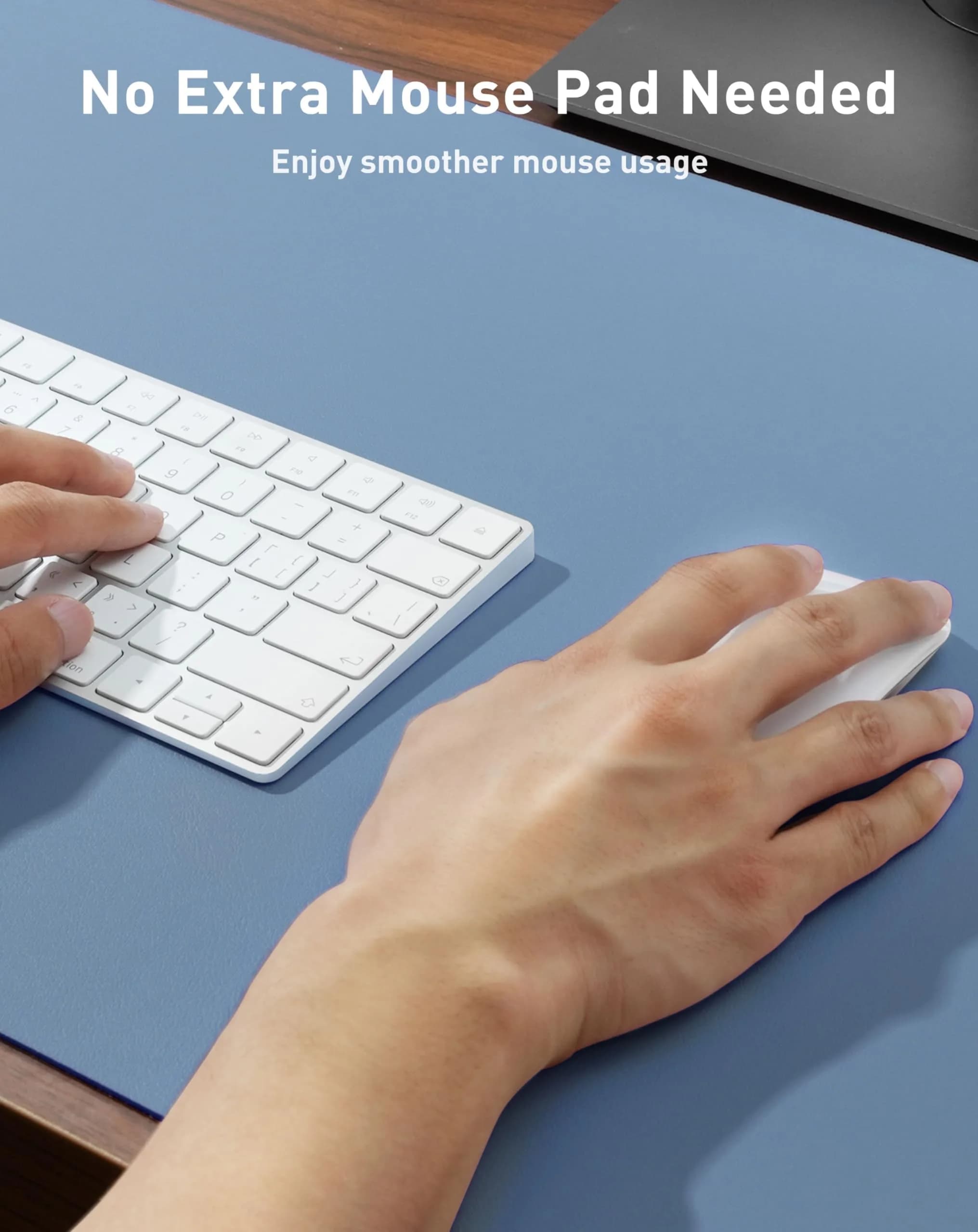 Aothia Faux Leather Desk Mat Large Mouse Pad 40" x 24" | Protects Your Desk with Waterproof PU Leather thumbnail 4