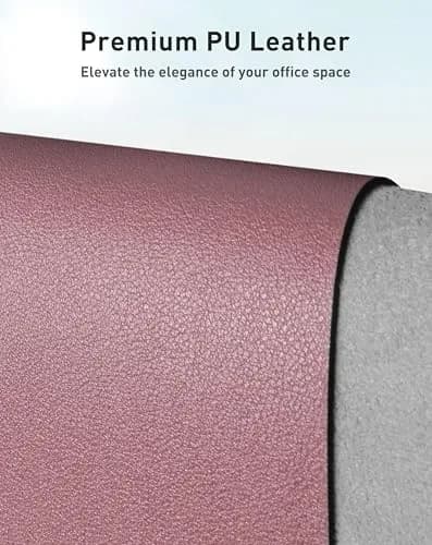 Aothia Faux Leather Desk Mat Large Mouse Pad 156cm x 60cm (63" x 24") | Waterproof Writing Surface for Office and Home thumbnail 2