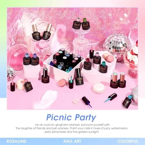 ROSALIND Gel Nail Polish Set 101PCS | 91 Colors, Long-Lasting, Easy Application, Safe Ingredients, Gift Ready thumbnail 6