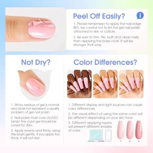 ROSALIND Gel Nail Polish Set 101PCS | 91 Colors, Long-Lasting, Easy Application, Safe Ingredients, Gift Ready thumbnail 8