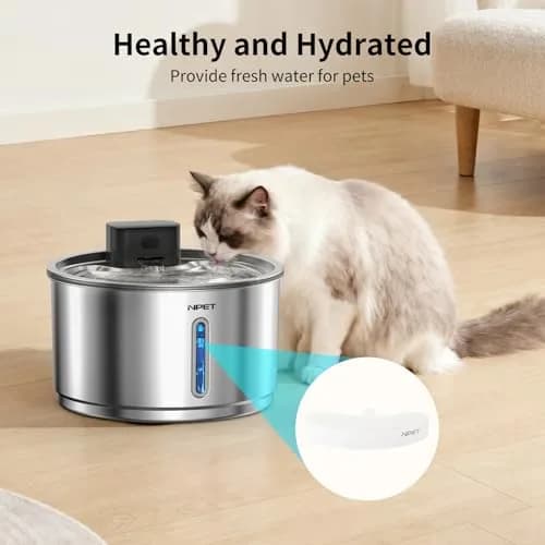 NPET Replacement Filters for WF210plus-WM Wireless Pet Water Fountain 4 Pieces | 5-Stage Filtration for Cleaner Water thumbnail 2