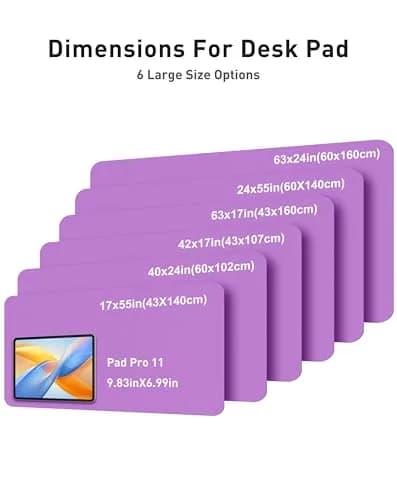Aothia Faux Leather Desk Mat - Large Mouse Pad, Non-Slip PU Leather Blotter, Waterproof Writing Surface (Iris Violet, 102cm x 61cm) thumbnail 5