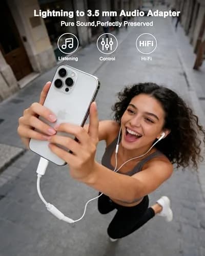 DESOFICON Apple MFi Certified Lightning to 3.5mm Headphone Jack Adapter 10-Pack White thumbnail 5